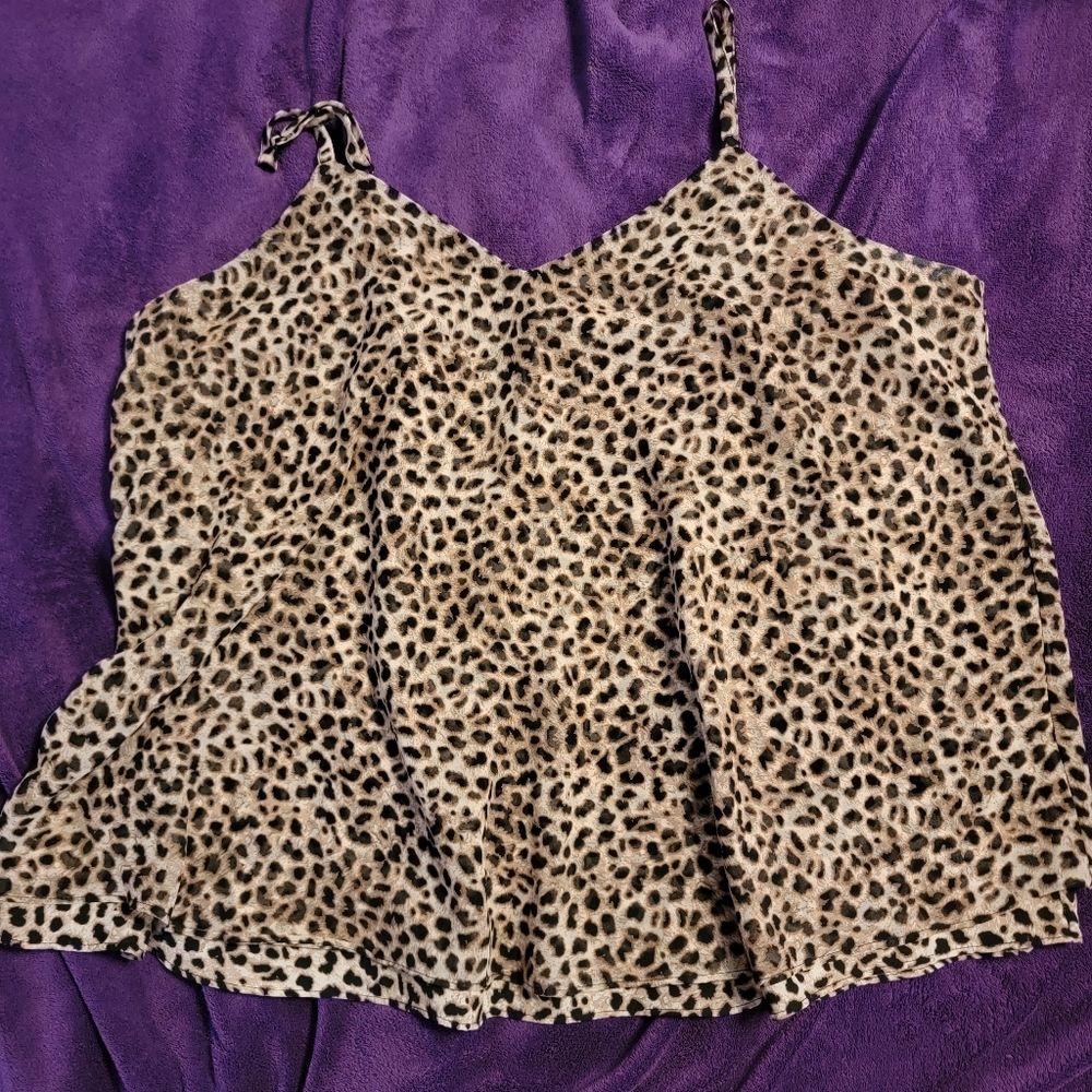 Torrid Sophie - Leopard Chiffon Double Layer Swing Cami